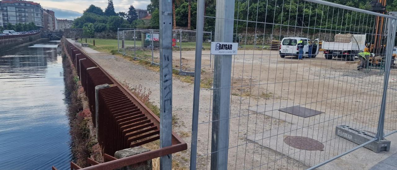 El lugar que ocupará el tanque de tormentas de la plaza de abastos.