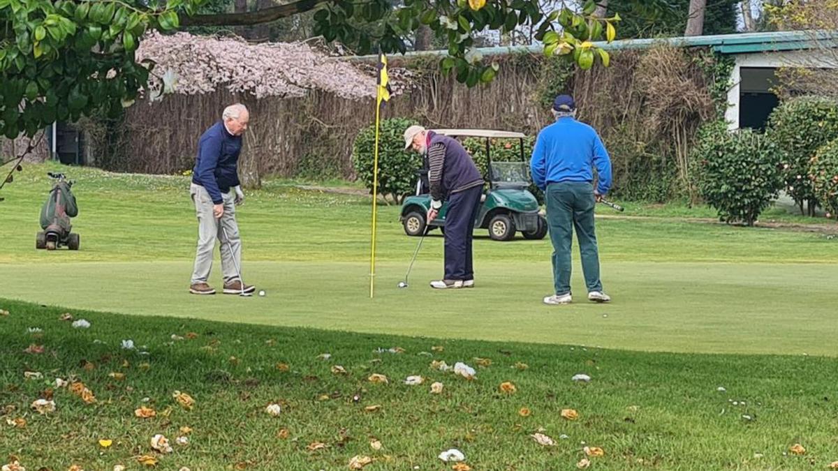 Jugadores en el campo del Real Club de Golf La Toja. |  // M. MÉNDEZ