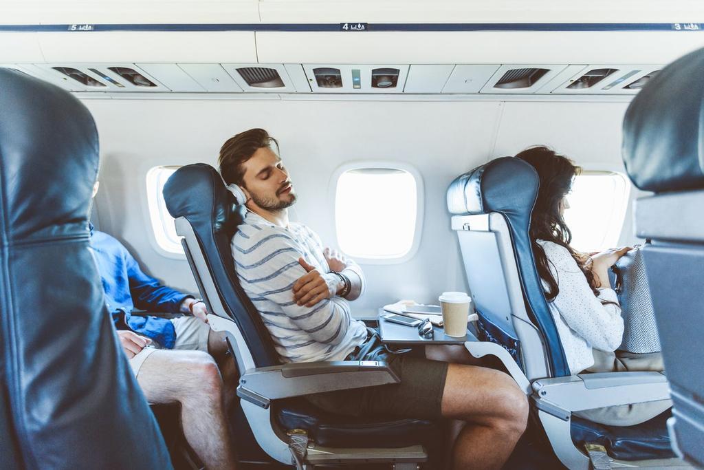 Asiento avión inclinado