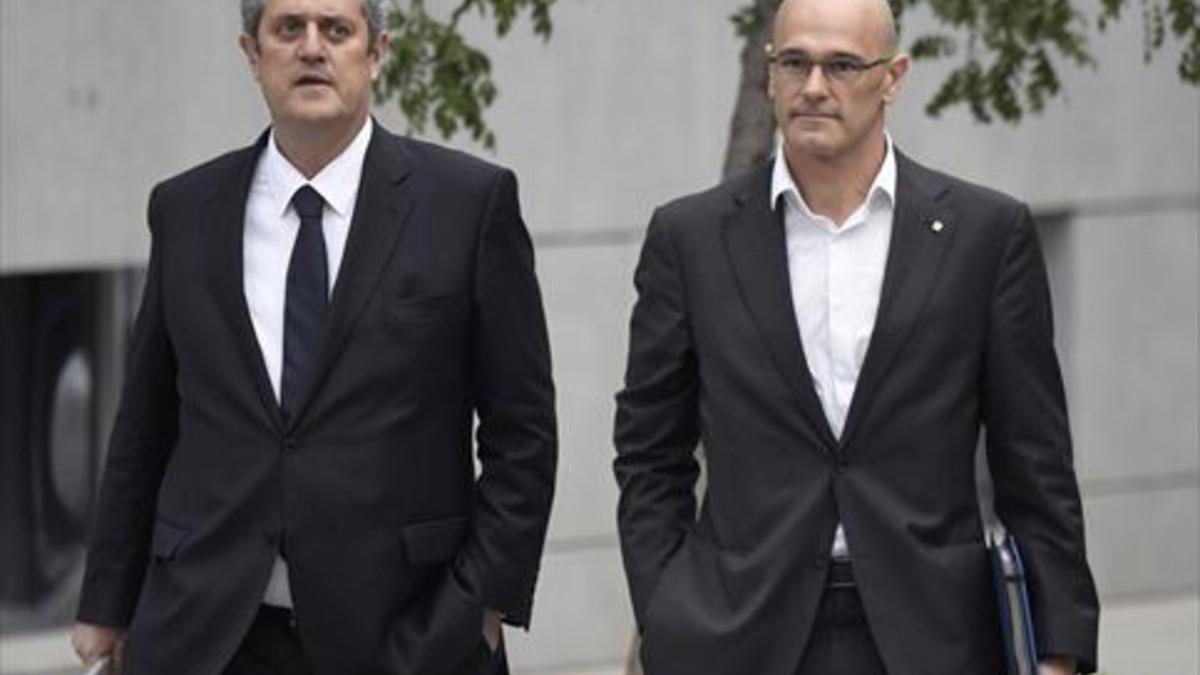 Joaquim Forn y Raül Romeva se dirigen a declarar ante la Audiencia Nacional.