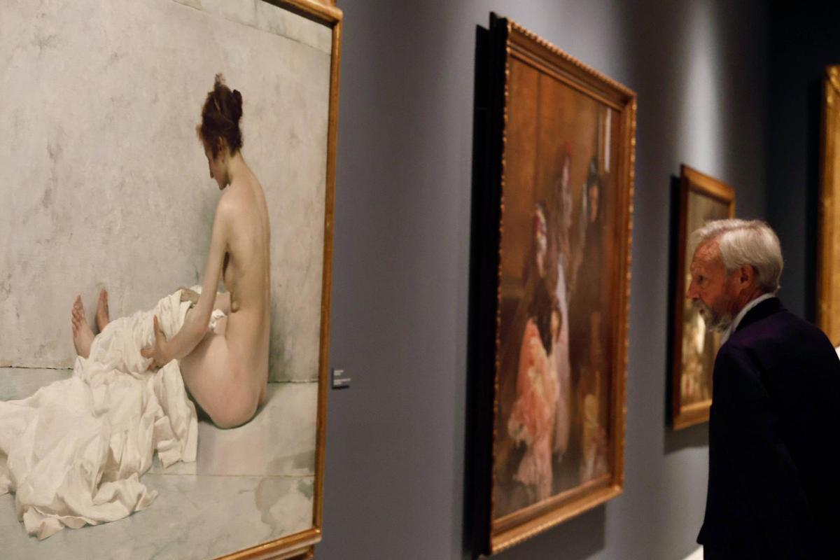 Dos de las obras que se pueden ver actualmente en Bancaja.