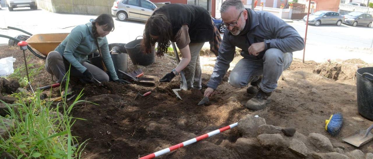 Excavaciones realizadas en Cálago la pasada semana.