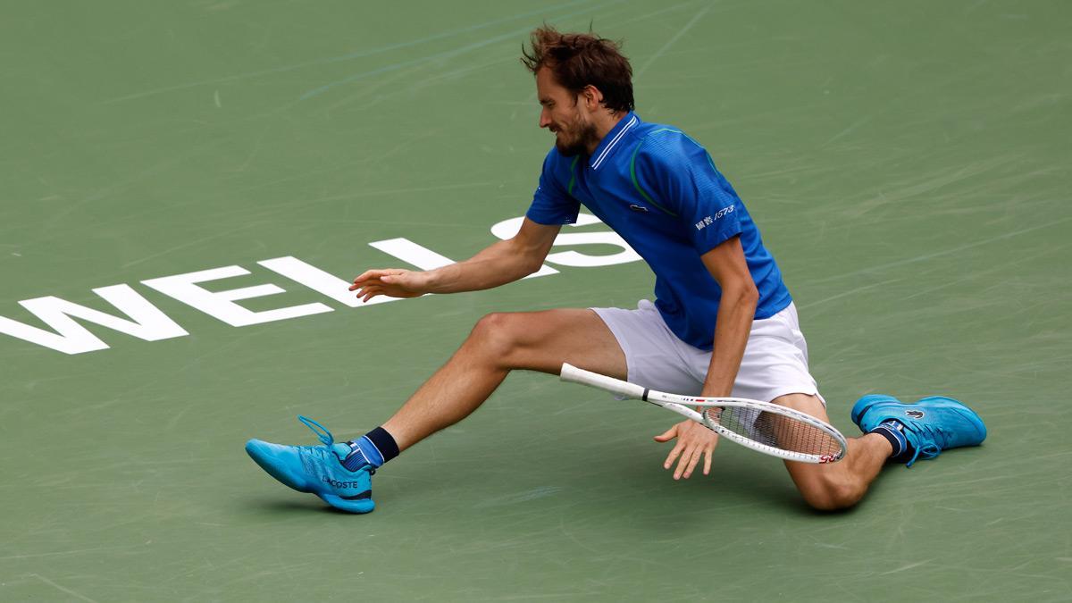 Medvedev, durante el partido