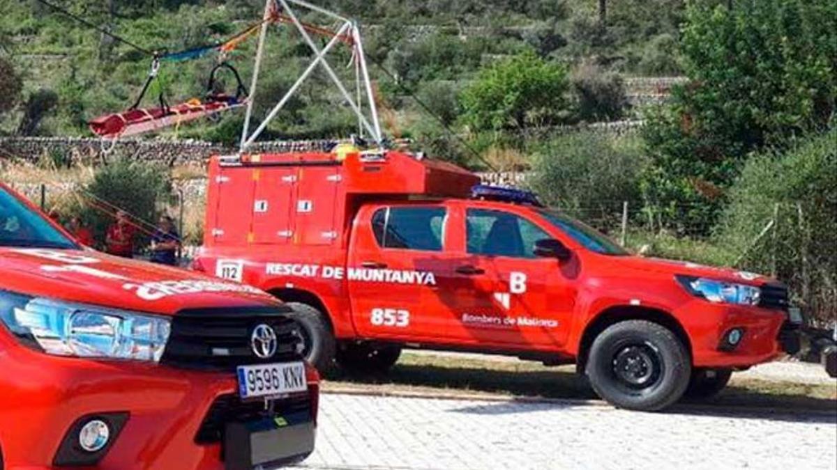 Vehículos del cuerpo de Bomberos de Mallorca.