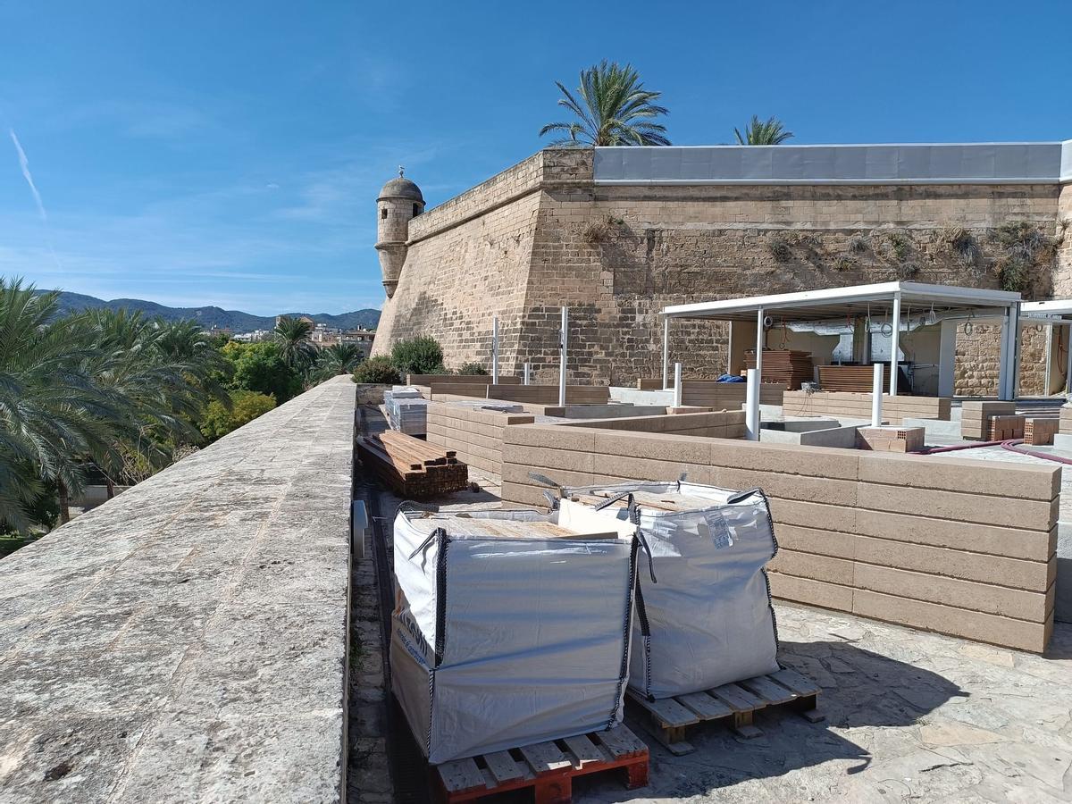 Las fotos de las obras del nuevo retaurante beach club del museo Es Baluard de Palma que el Consell ha paralizado