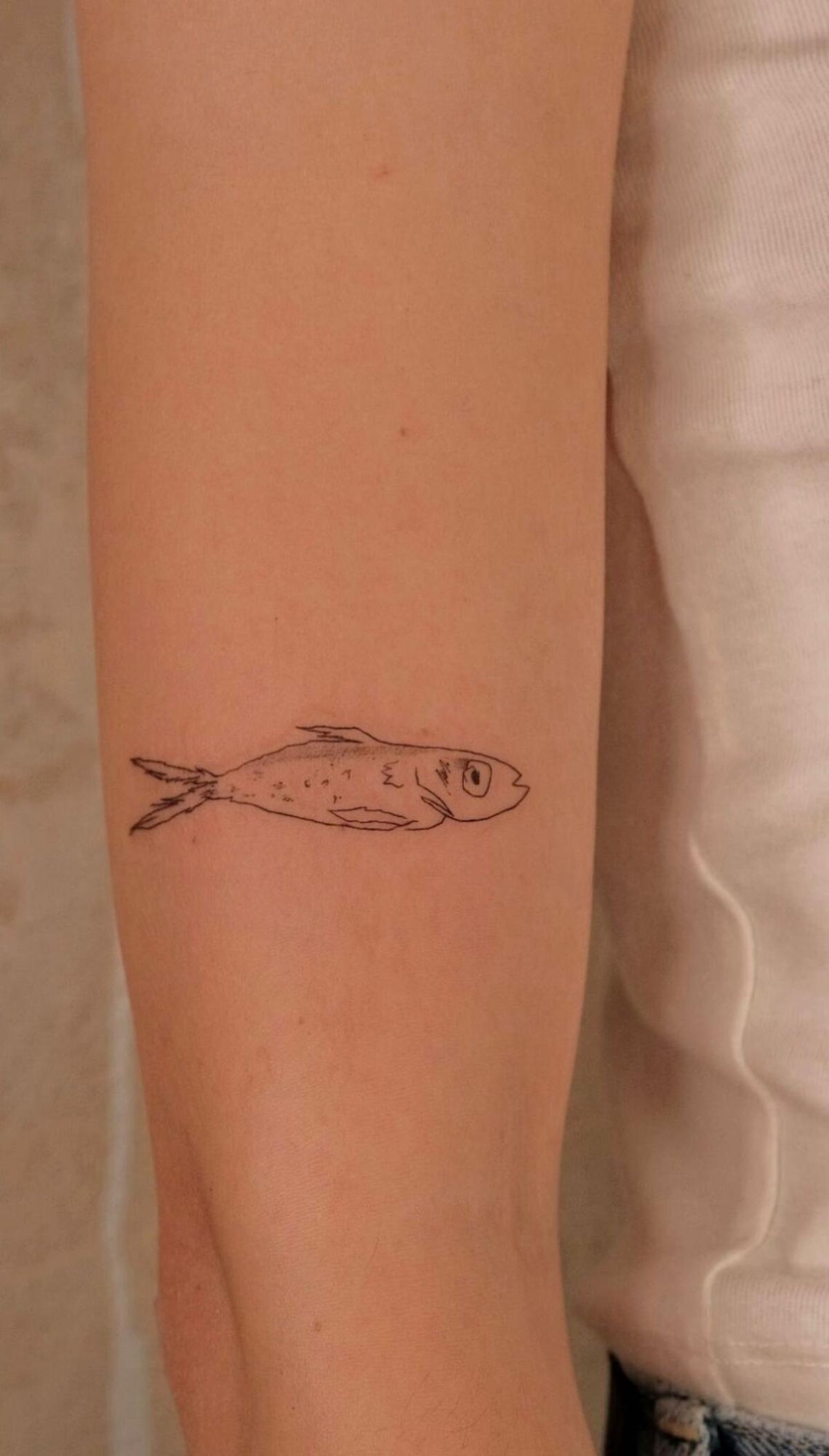 Blanca Navarrete con su tatuaje representativo de San Juan de una sardina