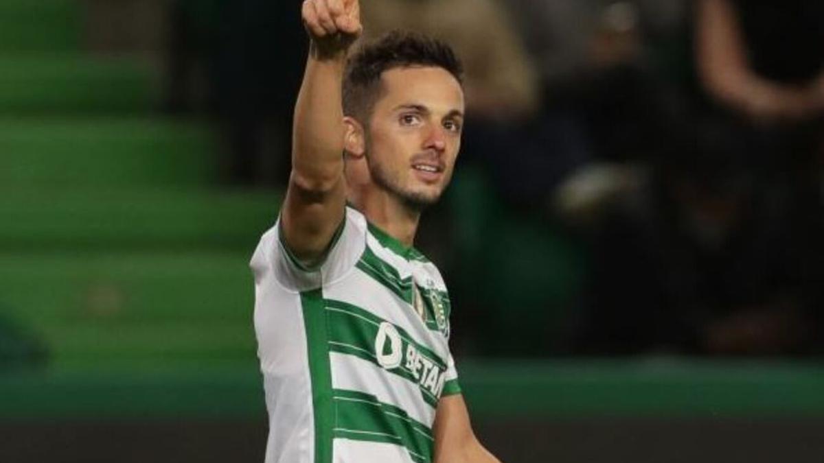 Pablo Sarabia con la elástica del Sporting CP