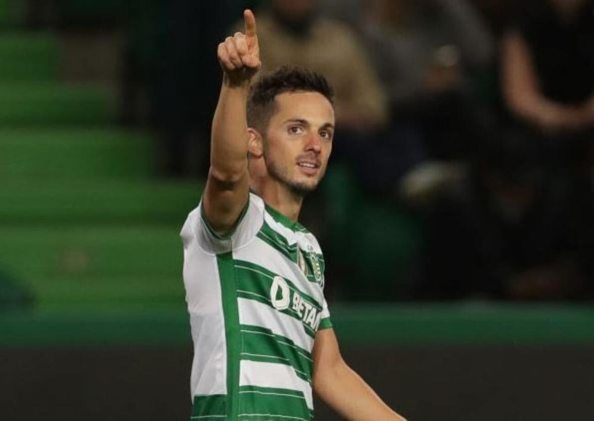 Pablo Sarabia con la elástica del Sporting CP