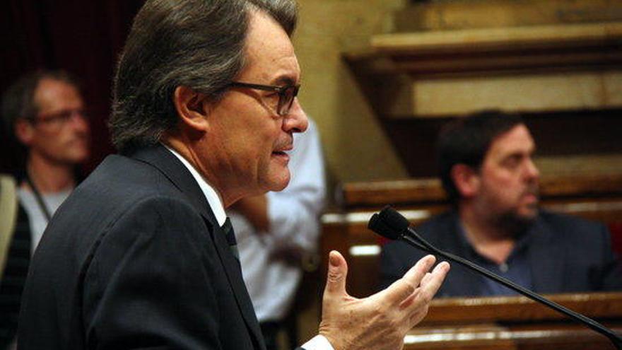 Artur Mas durant el debat d&#039;investidura.