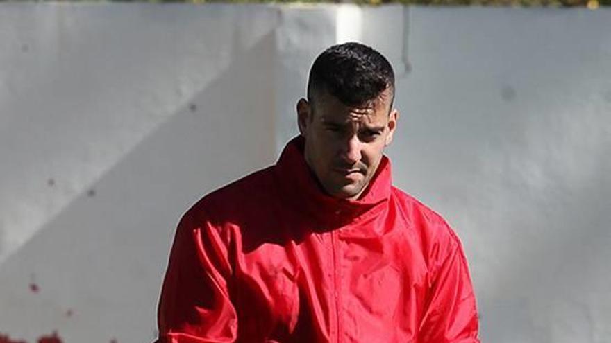 El balear Biel Ribas, en un entrenamiento con el Real Murcia.