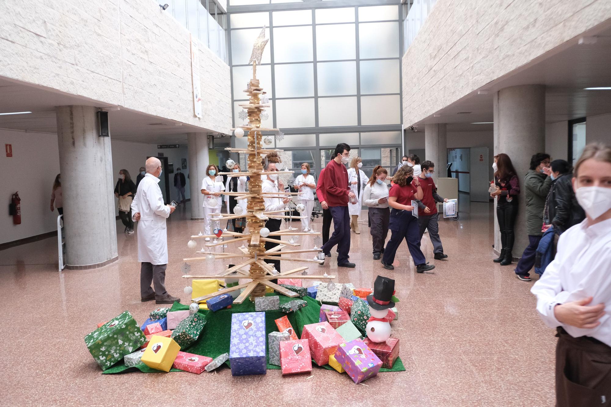 Los alumnos del CIFP Canastell protagonistas del acto de encendido del árbol de Navidad del Hospital de San Juan