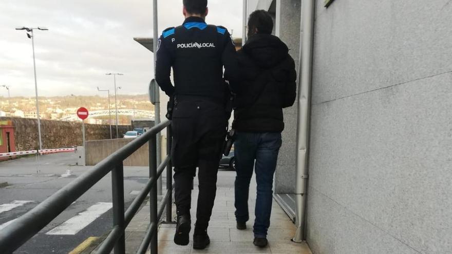 El detenido por violencia machista. // Policía Local