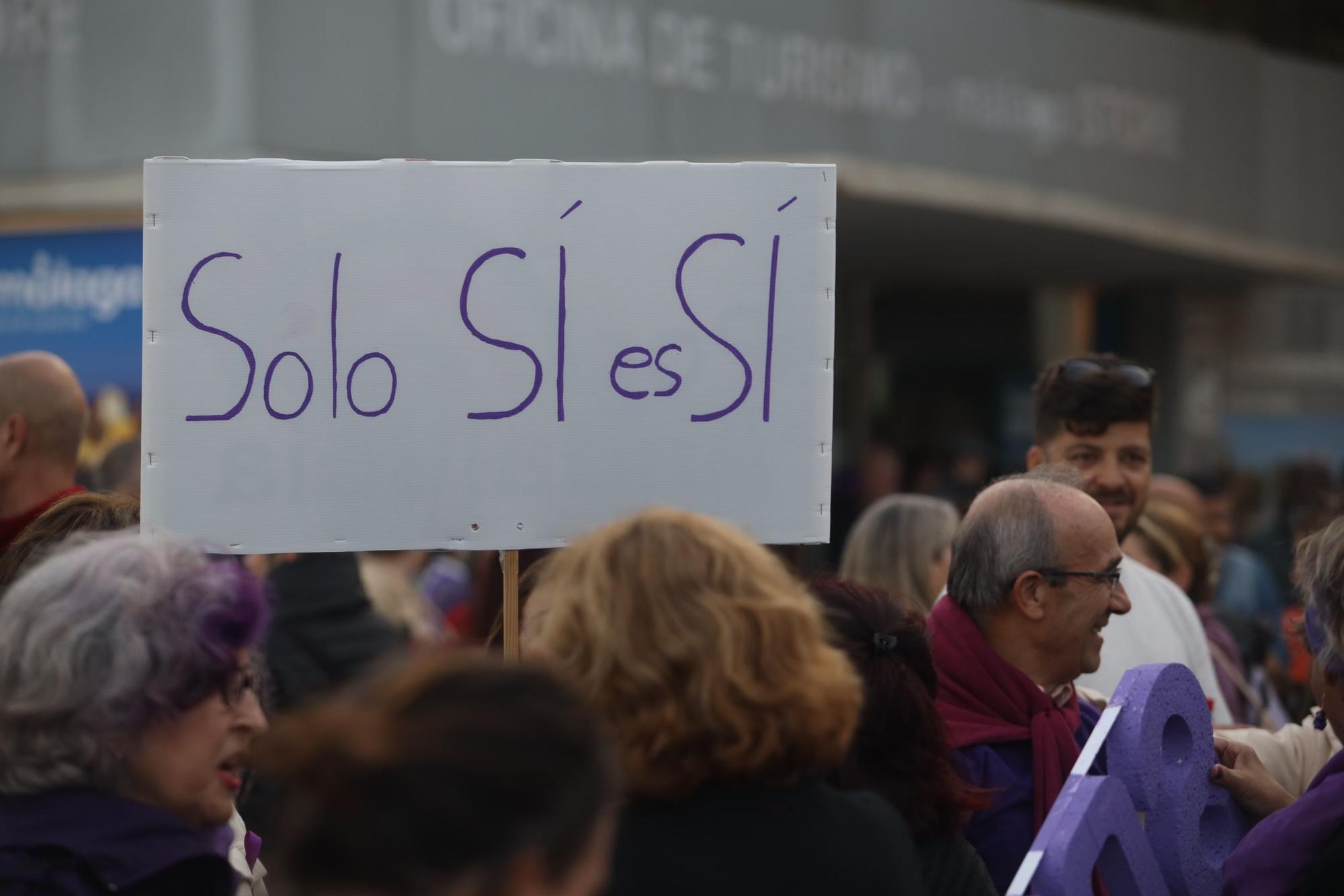 La marcha por el Día Internacional de la Mujer de Málaga, en imágenes