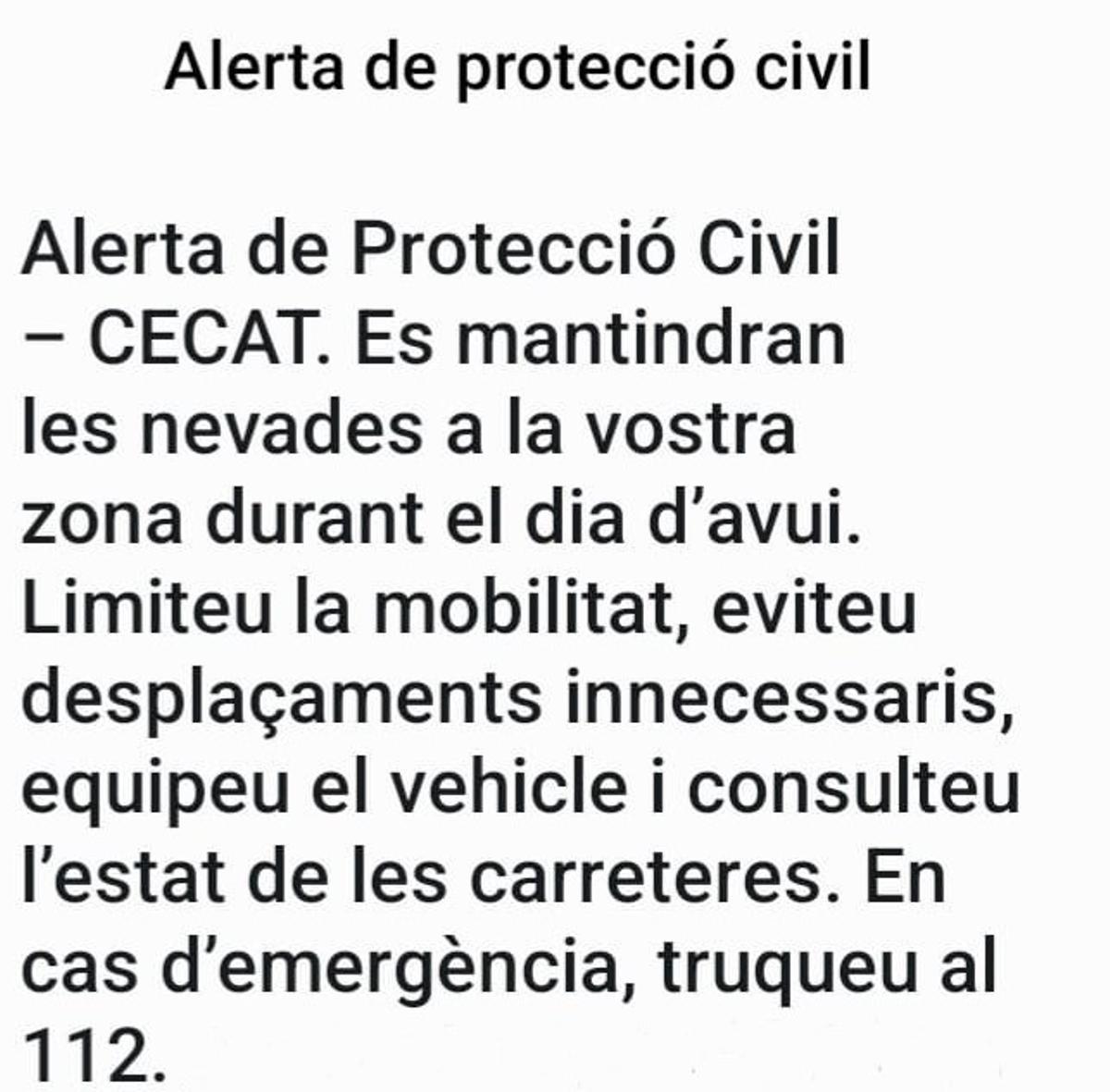 Alerta de Protecció Civil