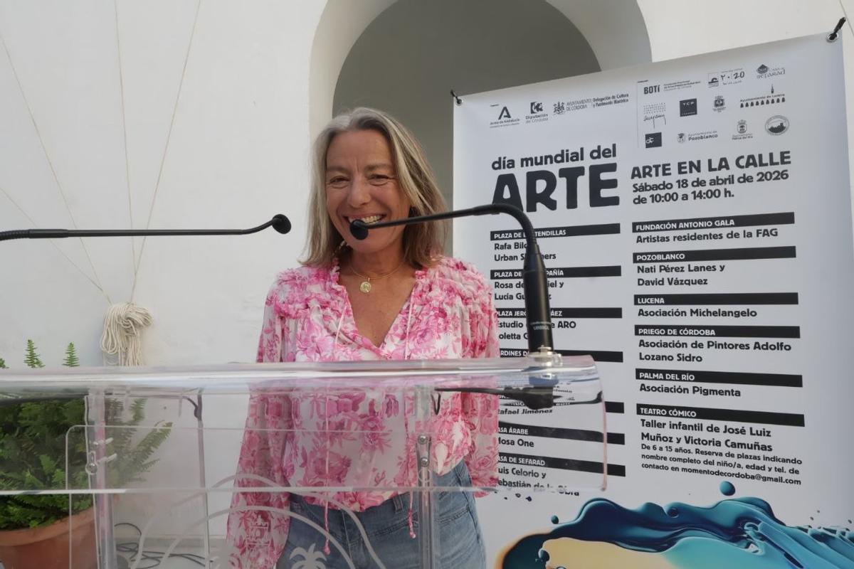 Isabel Albás, en la presentación de los actos del Día Mundial del Arte.