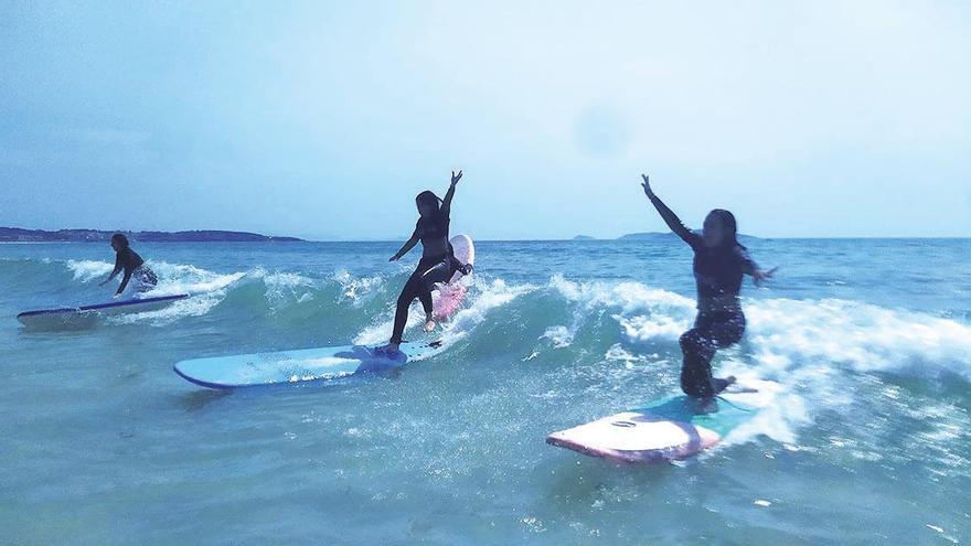 Mozos do campamento Paisaxe II en O Grove. Foto: C.A.