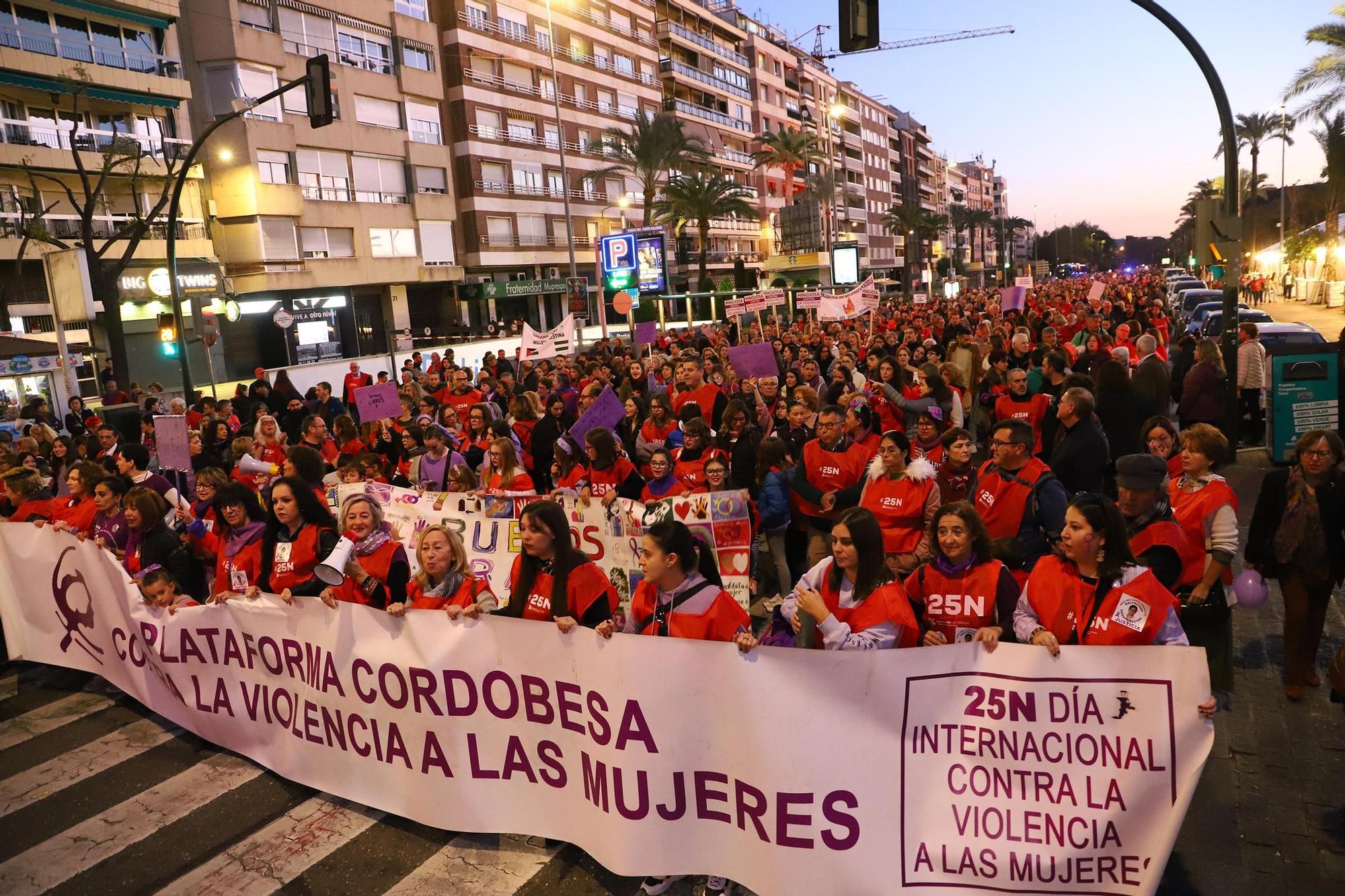 Miles de cordobeses claman contra la violencia machista