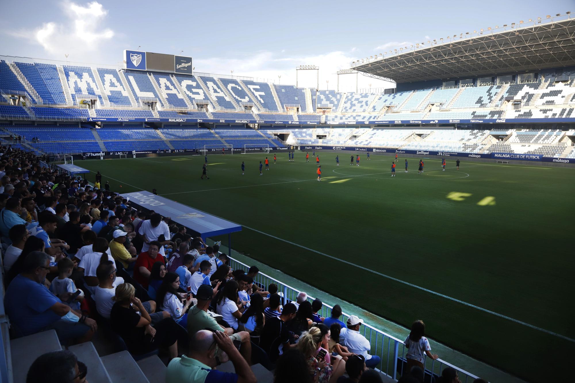 El primer entrenamiento de Pepe Mel como entrenador del Málaga CF, en imágenes