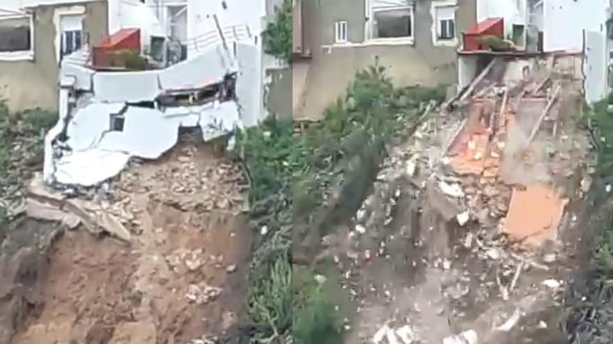 Se derrumba una casa en Moixent por las lluvias