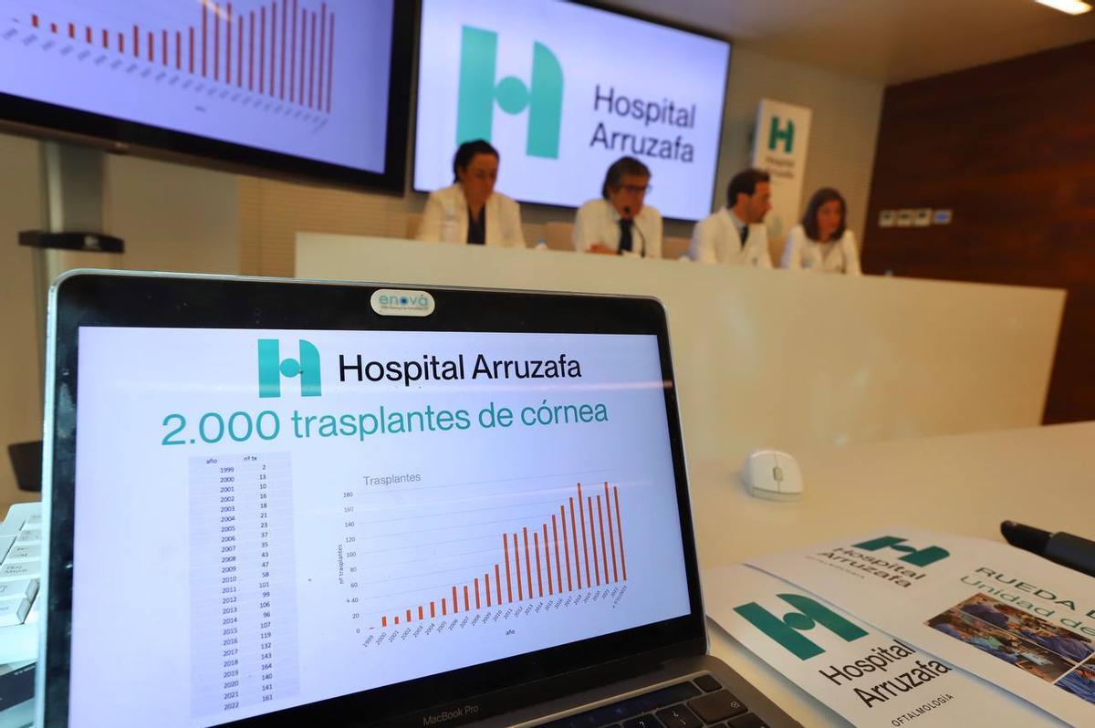 El equipo del hospital Arruzafa presenta sus datos de trasplantes de córnea.