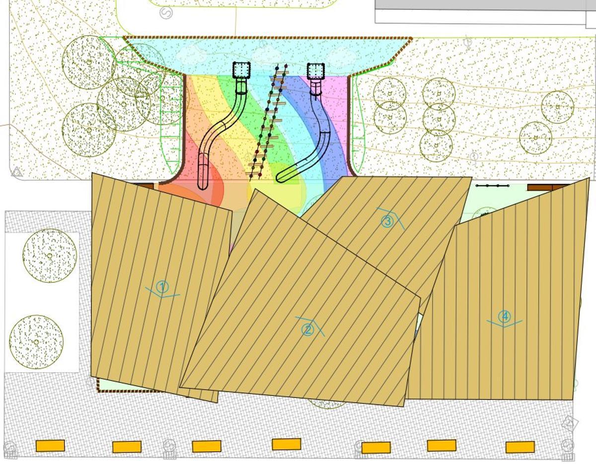 Proyecto del primer parque infantil cubierto de A Coruña, en O Ventorrillo.