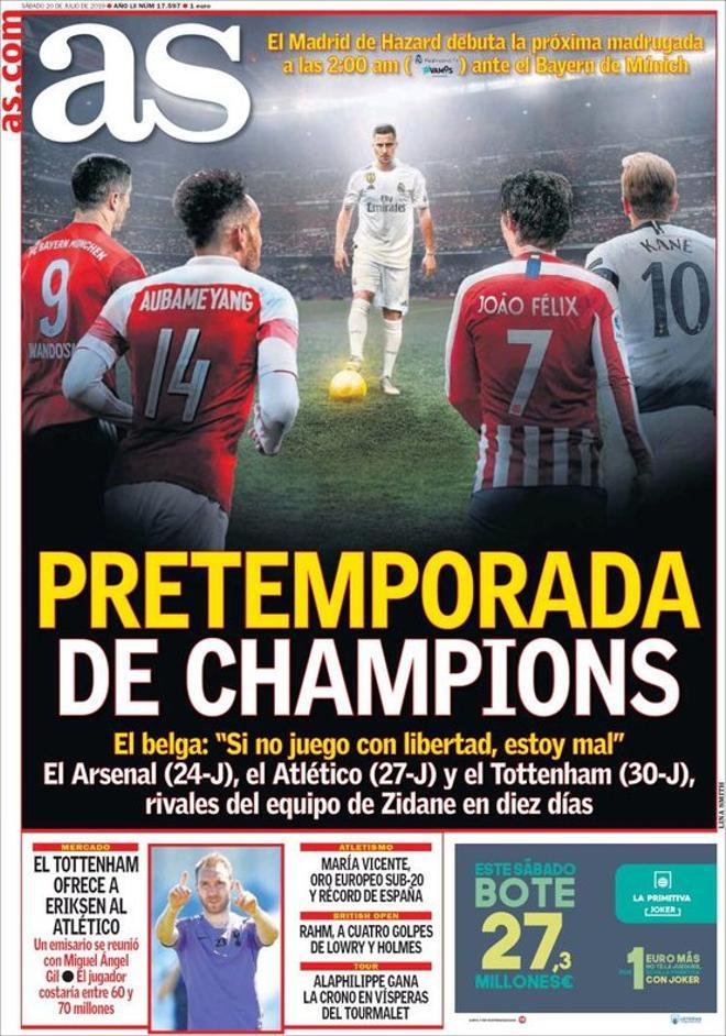 Portada de As del 20 de julio de 2019