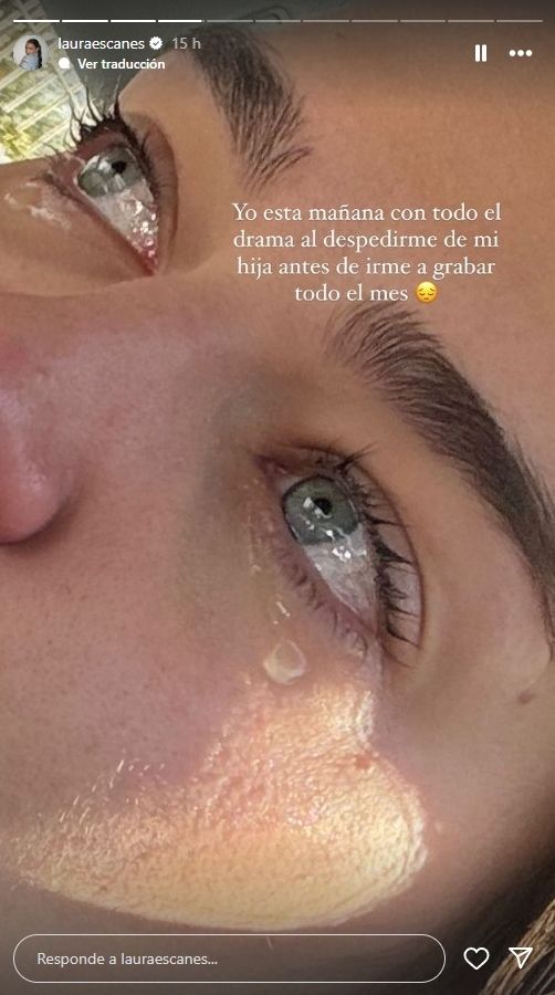 La fotografía llorando publicada por Laura Escanes en Instagram