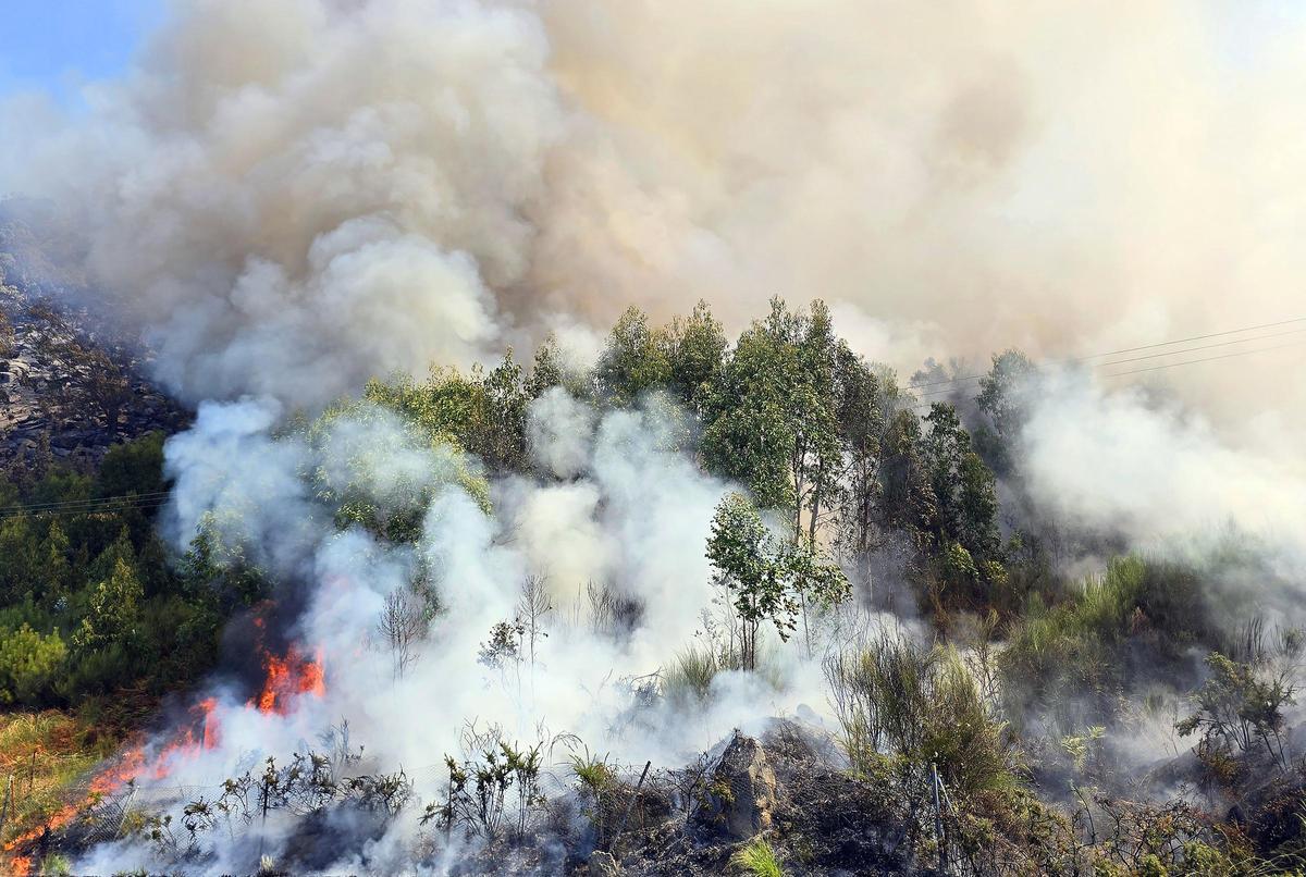 Situación de los incendios activos en Galicia el viernes 22 de agosto