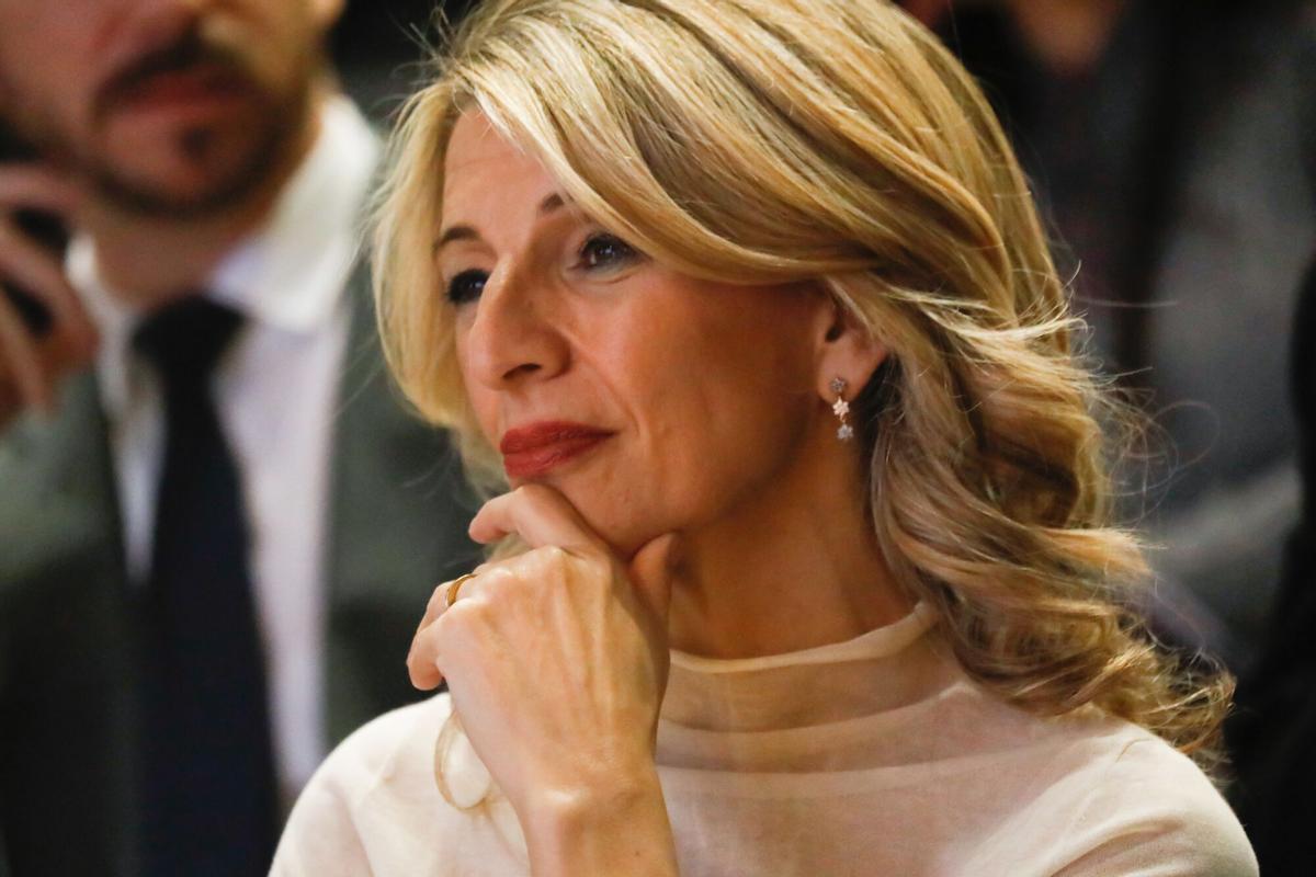 La vicepresidenta segunda del Gobierno y ministra de Trabajo y Economía Social, Yolanda Díaz, en un acto el pasado febrero.