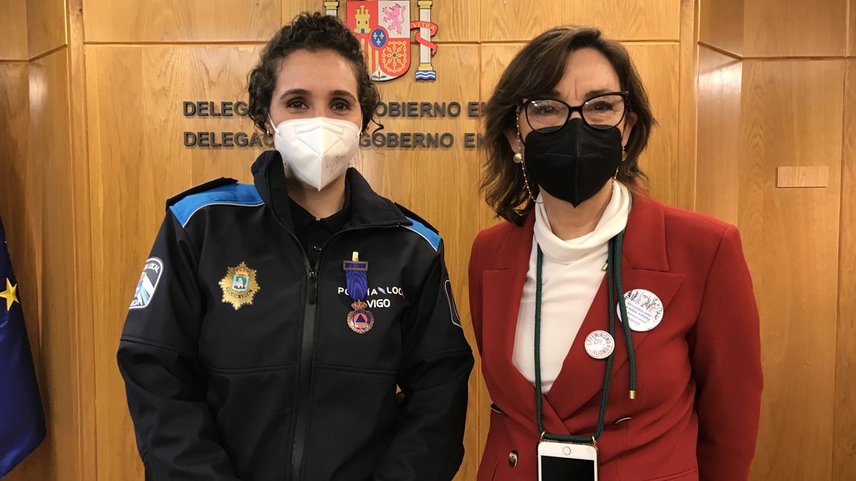 María Jesús Antunes, durante la entrega de Medallas al Mérito de Protección Civil.