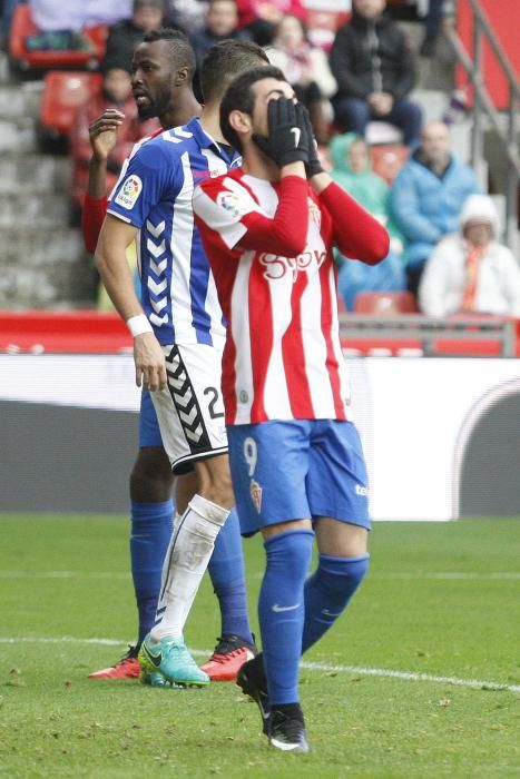 El partido entre el Sporting y el Alavés, en imágenes