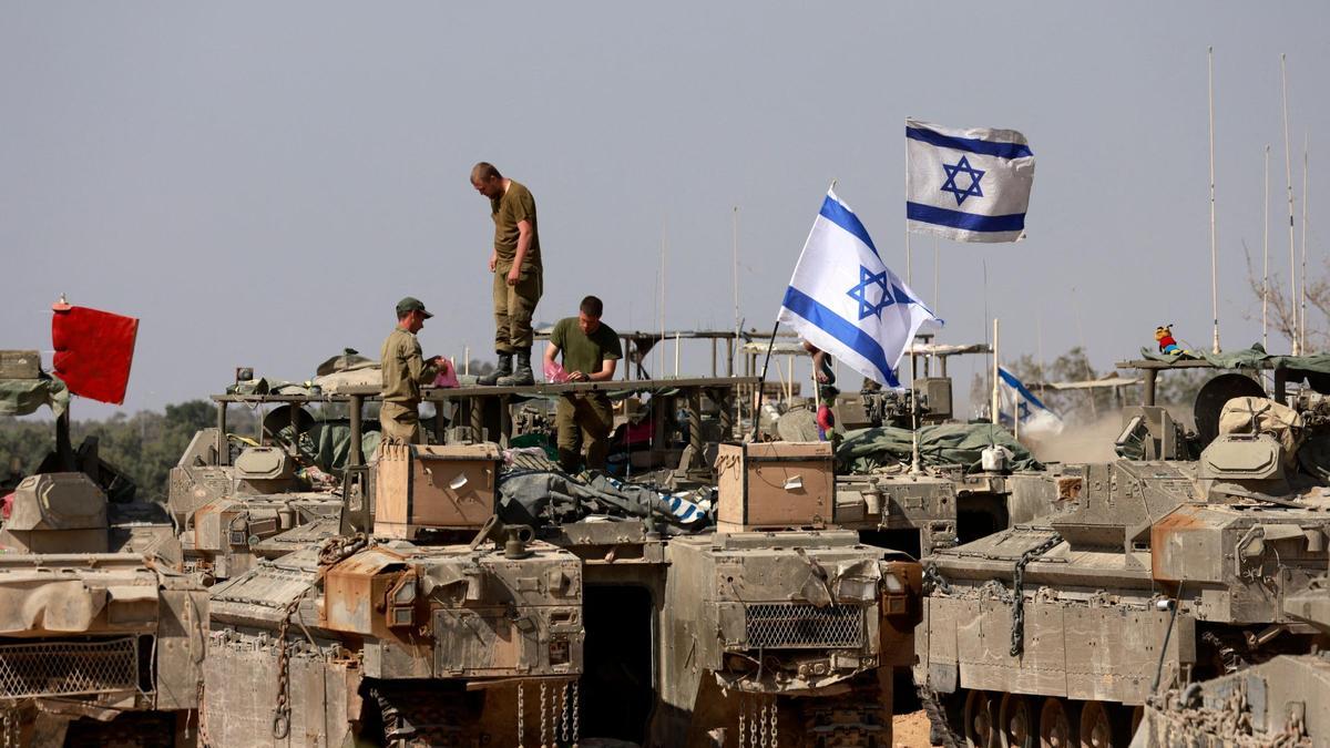 Tanques de Israel en la Franja de Gaza.