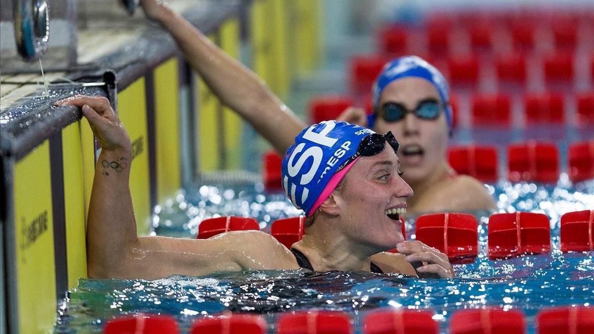 GRAF1007  CASTELLON DE LA PLANA  05 12 2020 - La nadadora Mireia Belmonte ha obtenido la minima para los Juegos Olimpicos de Tokio tras imponerse en la final de los 1 500 metros libres del Trofeo Internacional Castalia Castellon disputado este sabado  en la primera de las dos jornadas celebradas en la capital de La Plana  EFE  Domenech Castello