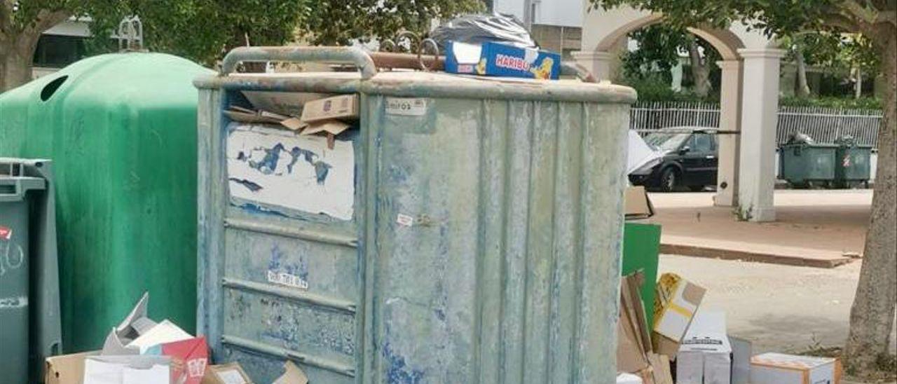 Überquellender Müllcontainer: So wird es wohl vermehrt in den kommenden Tagen in Alcúdia und Sa Pobla aussehen.