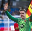 Ter Stegen durante la presentación de la plantilla durante el Gamper