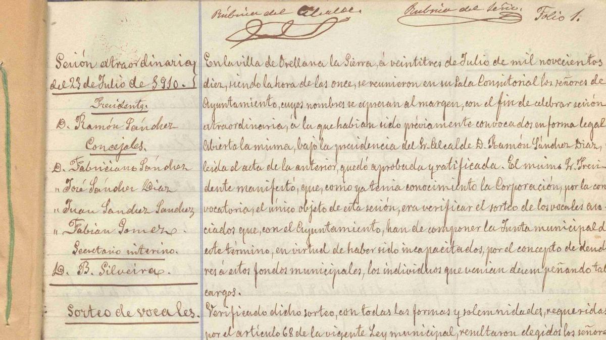Uno de los libros de actas digitalizados.