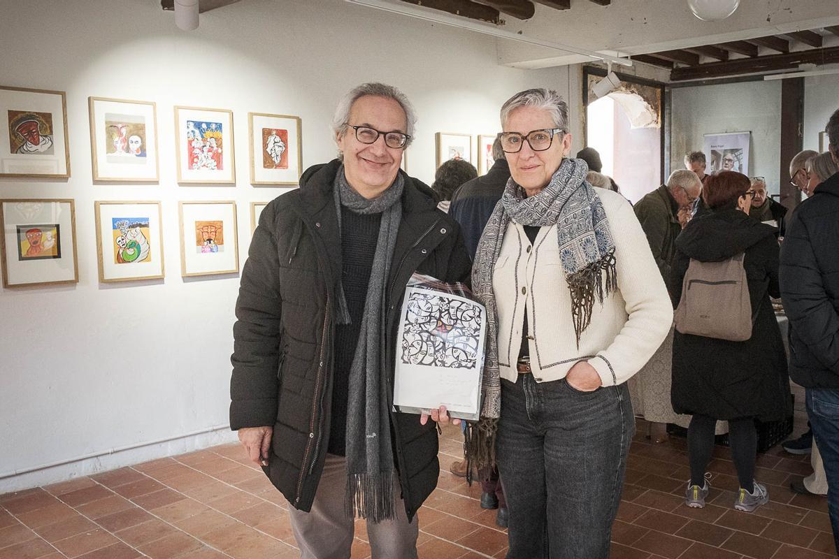 Enric Pujol i la coordinadora de Can Viola, la dissenyadora Esther Julià.