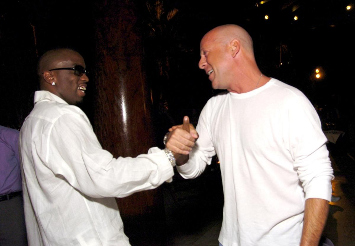Sean Diddy Combs y Bruce Willis