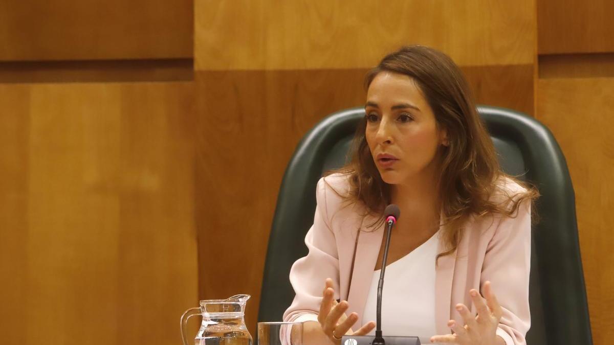 La concejala de Hacienda en el Ayuntamiento de Zaragoza, María Navarro.