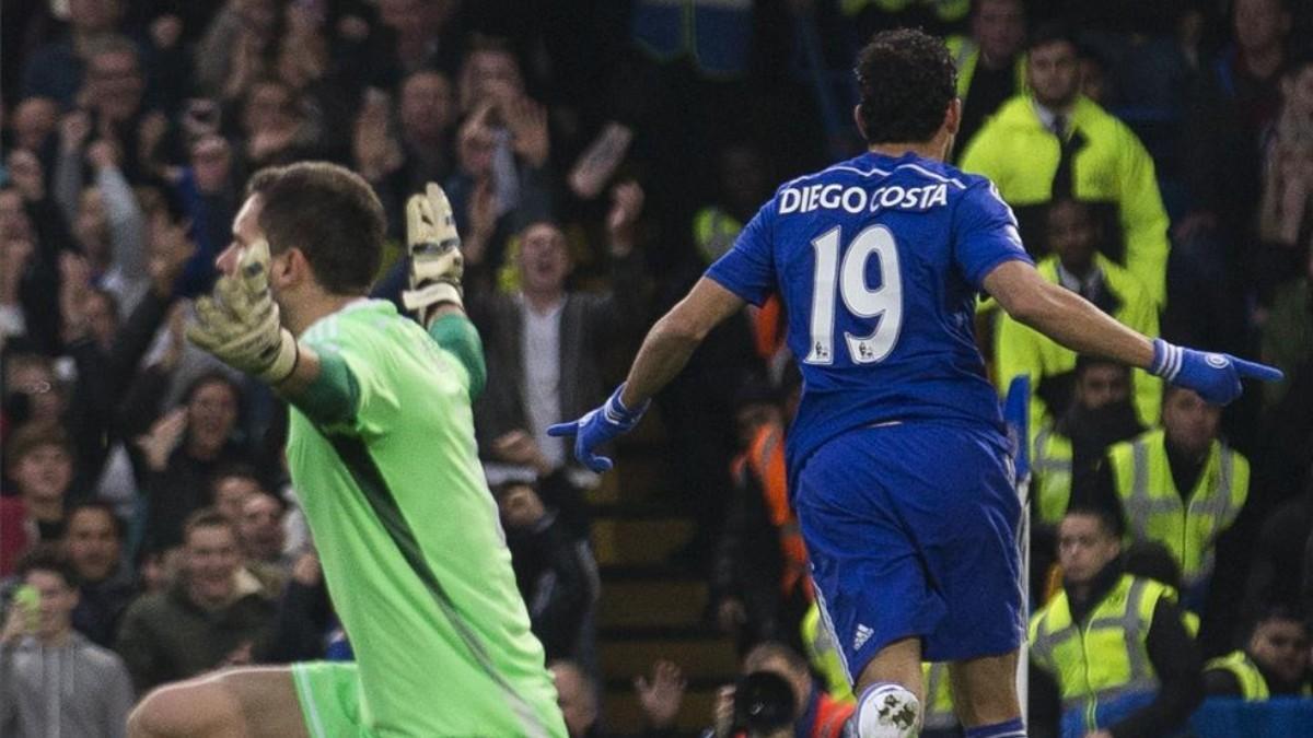 Ben Foster, durante una celebración de Diego Costa.