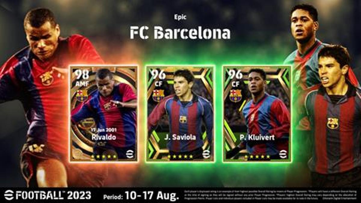 Fans y usuarios pueden potenciar sus Dream Teams con tres leyendas del FC Barcelona: Rivaldo, Patrick Kluivert y Javier Saviola