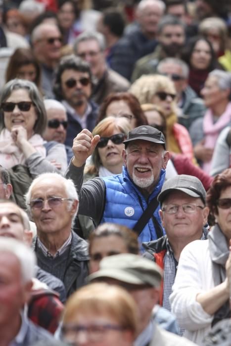 Protesta de pensionistas en Gijón