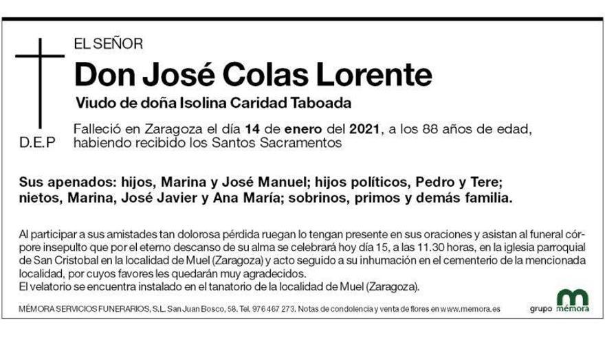 Don José Colas Lorente