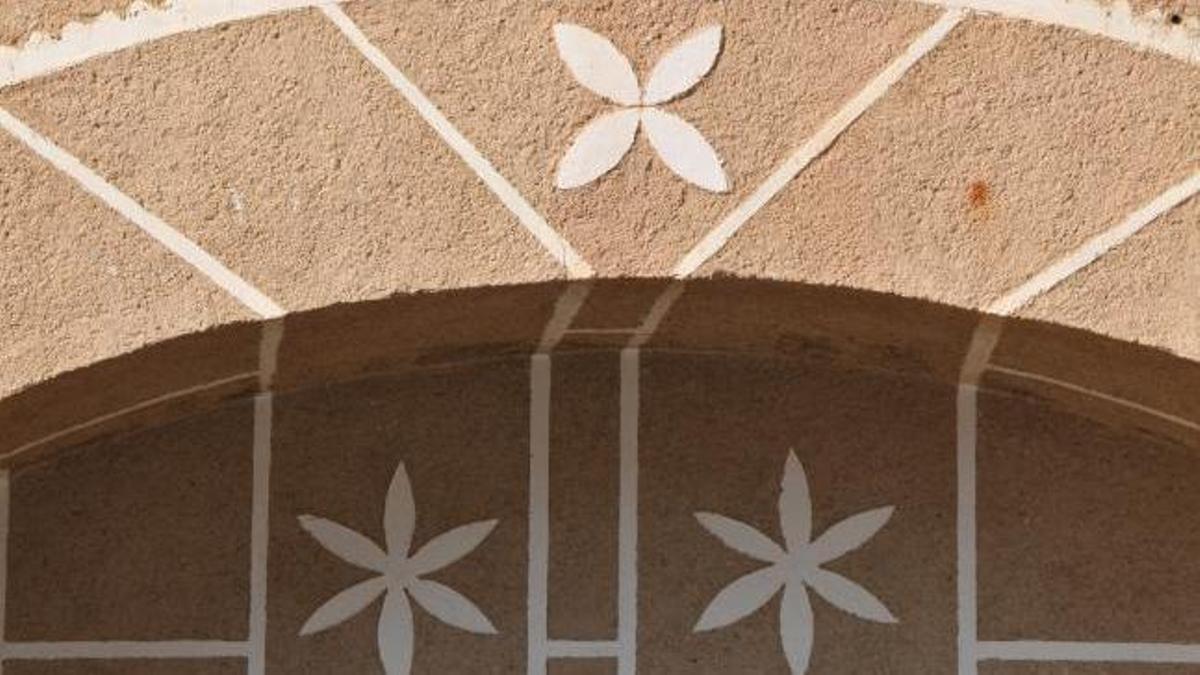 Detalle de un esgrafiado.