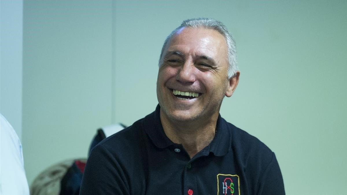 Hrtisto Stoichkov, en una de sus últimas visitas a Barcelona.