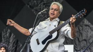 Caetano Veloso, durante su actuación en el Primavera Sound en el 2014.