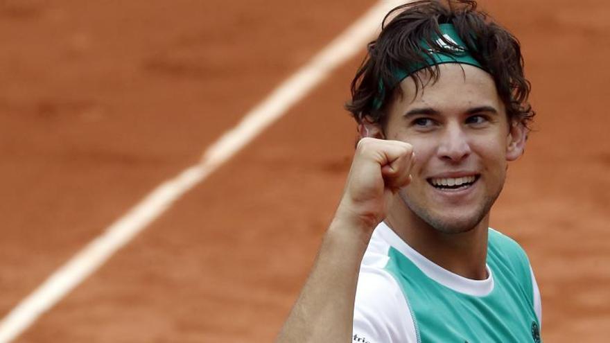 Dominic Thiem celebra su pase a semifinales.