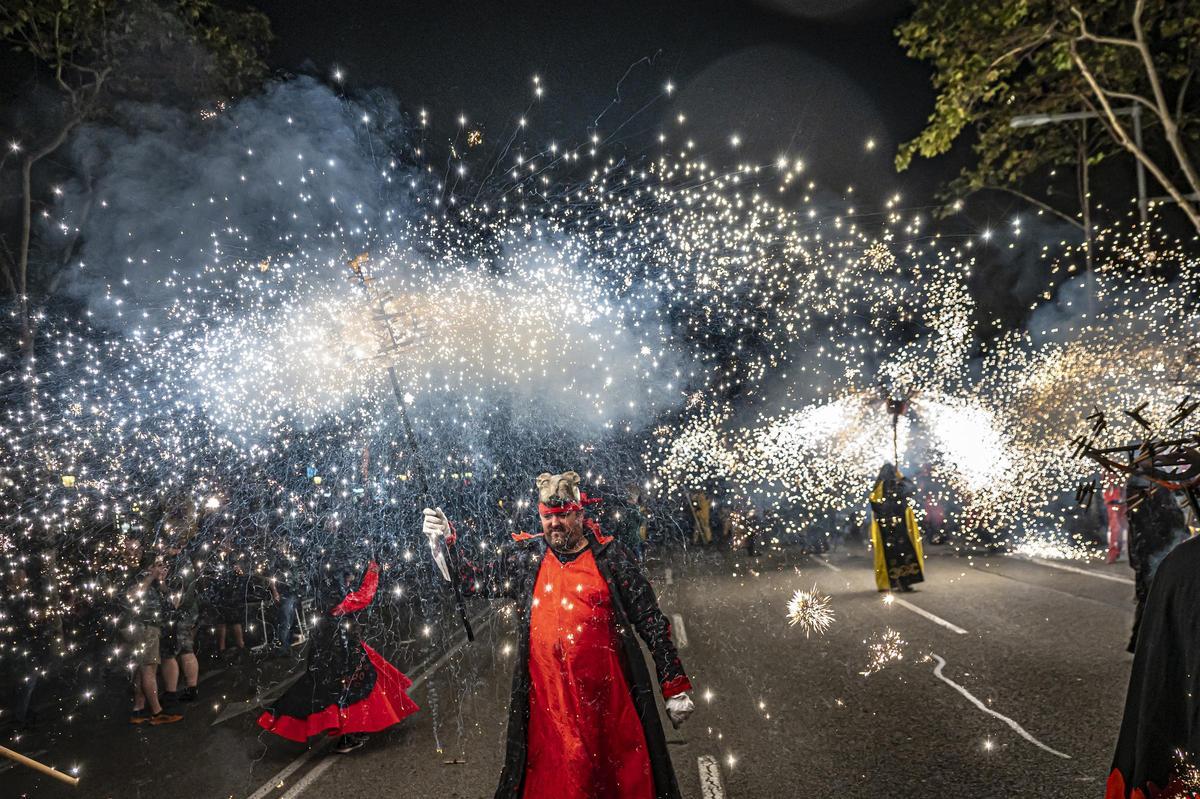 Dentro del correfoc de la Mercè