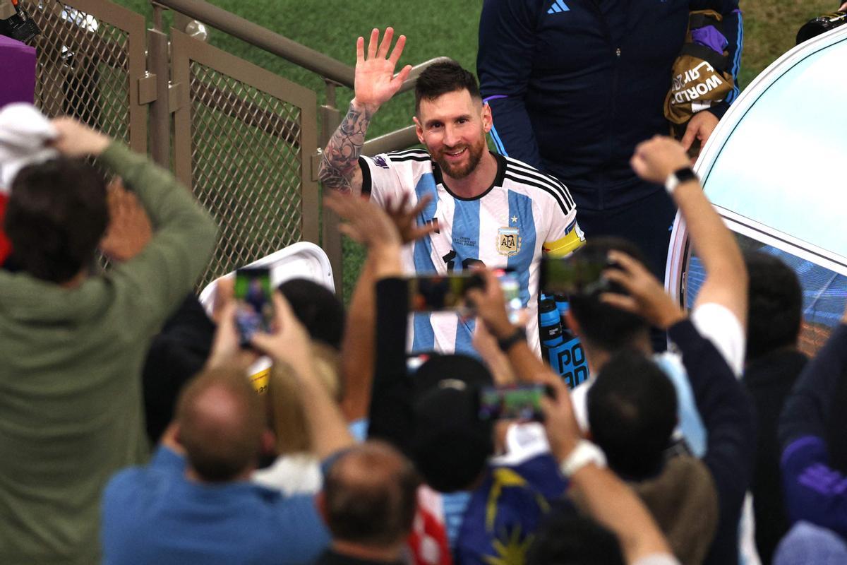 Así celebraron Messi y Argentina el pase a la final Así celebraron Messi y Argentina el pase a la final