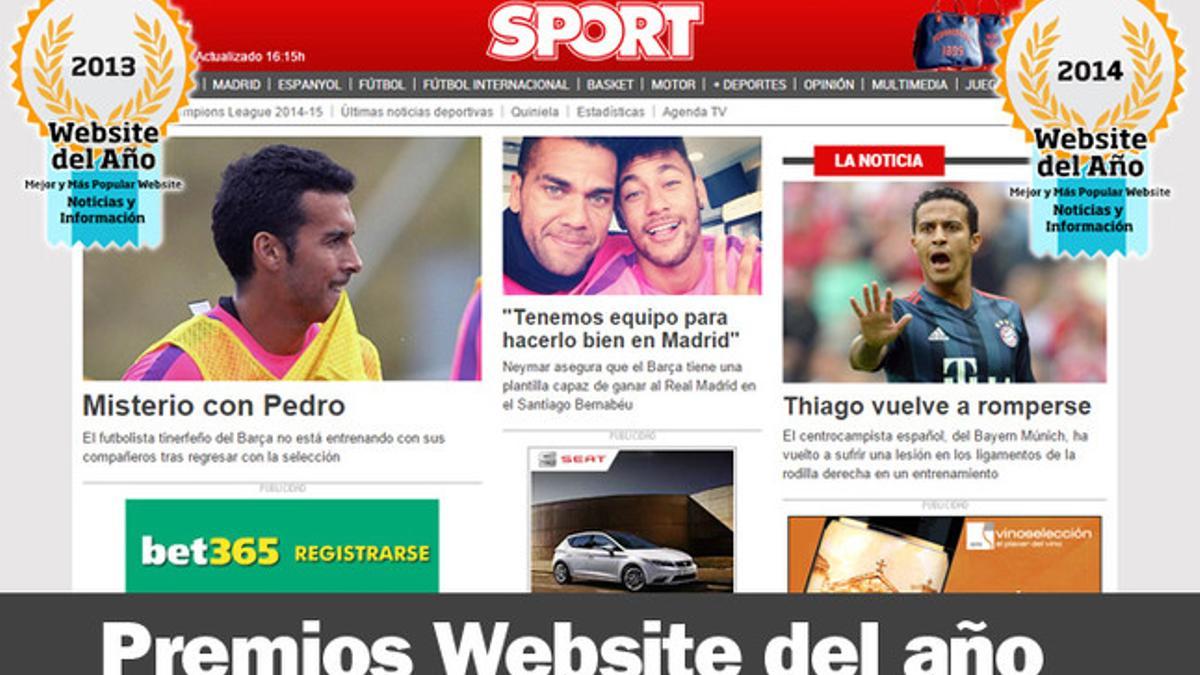 SPORT.es opta a ser la Mejor Web en Noticias e Información del 2014